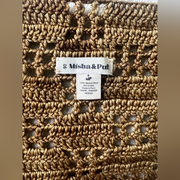 Misha + Puff Women’s Children’s handmade wool scarf kerchief with pom pom ties - Picture 4 of 5